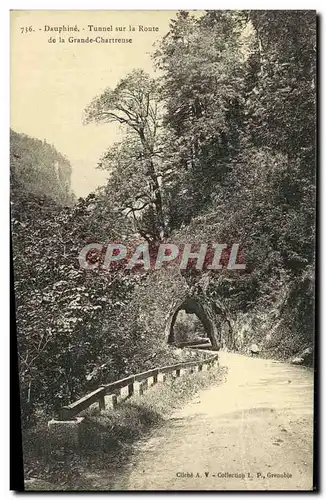 Ansichtskarte AK Dauphine Tunnel sur la Route de la Grande Chartreuse