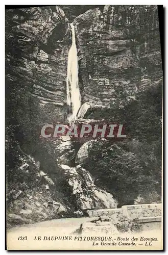 Cartes postales Le Dauphine Pittoresque Route des Ecouges La Grande Cascade