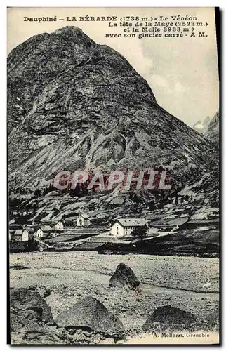 Cartes postales Dauphine La Berarde Le Veneon La tete de la Mauye et le Meije avec son glacier carre