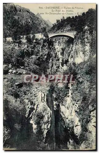 Cartes postales Dauphine Vallee du Veneon Le Pont du Diable pres St Christophe en oisans