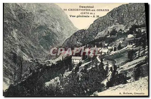 Cartes postales Dauphine St Christophe en Oisans vue generale