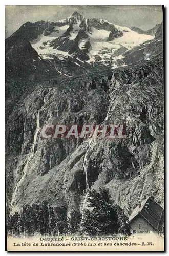 Cartes postales Dauphine Saint Christophe La tete de Lauranouse et ses cascades