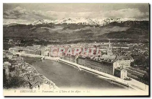 Cartes postales Grenoble Panorama L Isere et les Alpes