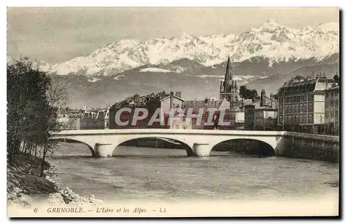 Ansichtskarte AK Grenoble L lsere et les Alpes