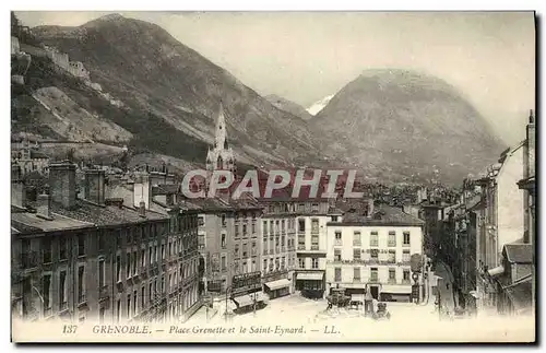 Ansichtskarte AK Grenoble Place Grenette et le Saint Eynard