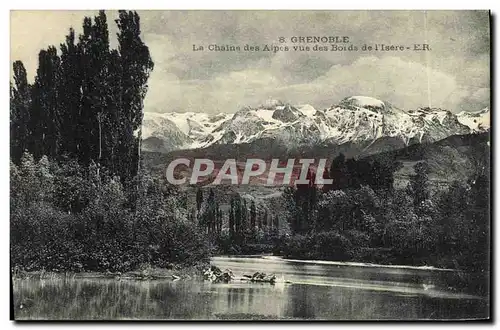 Cartes postales Grenoble La chaine des Alpes vus des bords de l Isere