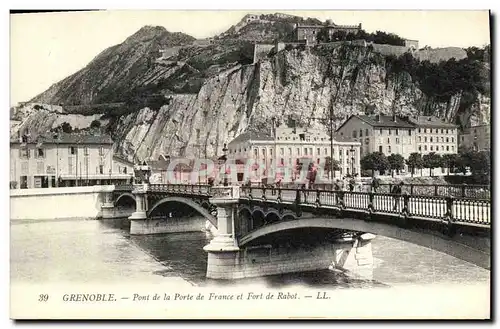 Cartes postales Grenoble Pont de la Porte de France et Fort de Rabot