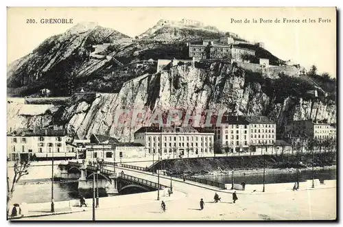 Cartes postales Grenoble Pont de la Porte de Frannce et les Forts