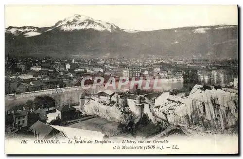 Cartes postales Grenoble Le jardin des Dauphins L isere vue sur Grenoble