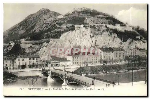 Cartes postales Grenoble Le Pont de la Porte de France et les Forts