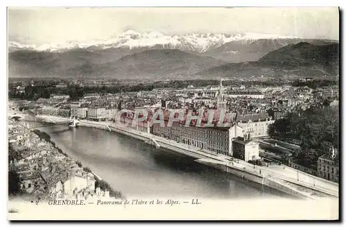 Cartes postales Grenoble Panorama de L Isere et les Alpes