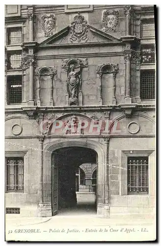 Ansichtskarte AK Grenoble Palais de Justice Entree de la Cour d Appel