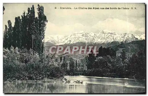 Cartes postales Grenoble La Chaine des Alpes Vue Des Bords de L Isere