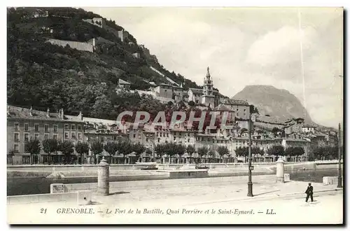 Cartes postales Grenoble Le Fort de la Bastille Quai Perriere et le Saint Eynard