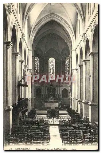 Cartes postales Grenoble Interieur de la Cathedrale