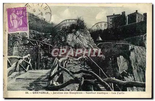 Cartes postales Grenoble Jardins des DAuphins Sentier rustique Les forts