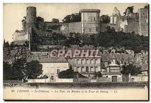 Cartes postales Chinon Le Chateau La Tour du Moulin et la Tour de Boissy