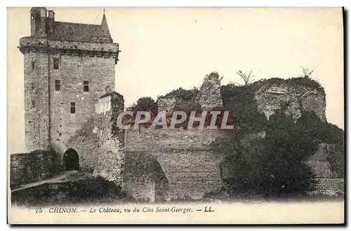 Ansichtskarte AK Chinon Le Chateau Vue de Clos Saint Georges