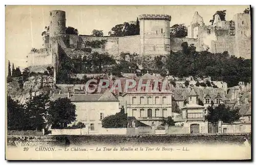 Ansichtskarte AK Chinon Le Chateau La Tour du Moulin et la Tour de Boissy