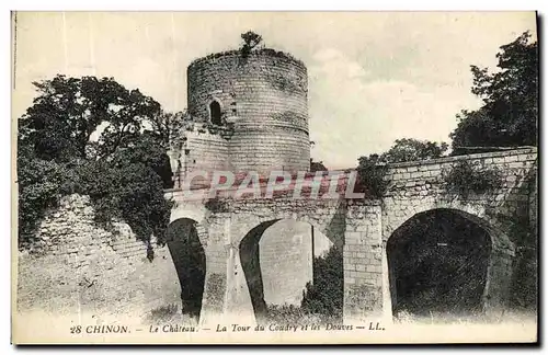 Cartes postales Chinon Le Chateau La Tour du Coudry et les douves