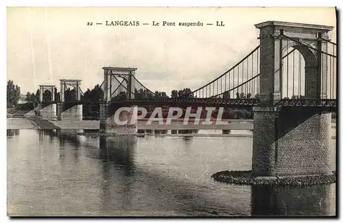 Cartes postales Langeais Le Pont Susopendu