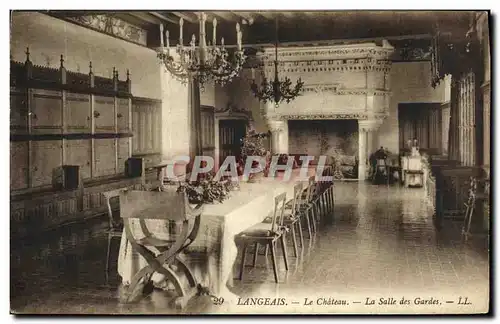 Cartes postales Langeais Le Chateau La Salle Des Gardes