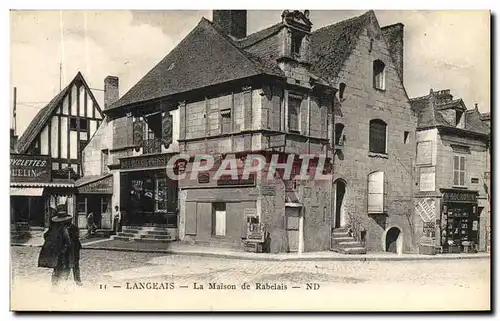 Ansichtskarte AK Langeais La Maison de Rabelais Boulangerie Patisserie