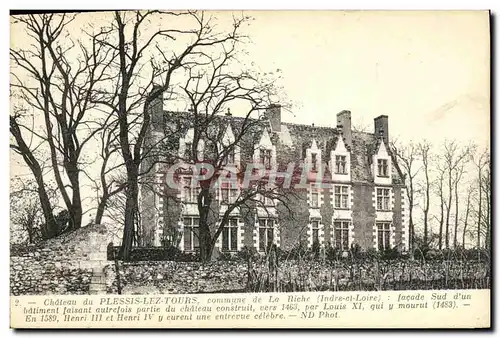 Cartes postales Tours Chateau de Plessis les Tours Commune de la Riche