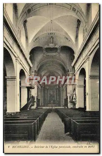 Cartes postales Richelieu Interieur de L Eglise Paroissiale