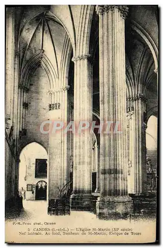 Ansichtskarte AK Candes L Eglise St Martin Nef laterale Tombeau de St Martin Eveque de Tours