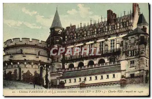 Cartes postales Amboise Le Chateau Vue De I lle et la Loire