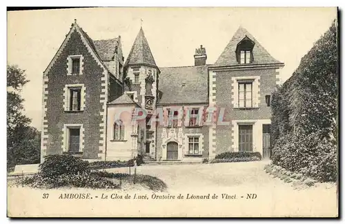 Cartes postales Amboise Le Clos de Lune Oratoire de Leonard de Vinci