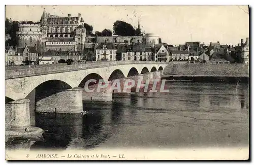 Cartes postales Amboise Le Chateau et le Pont