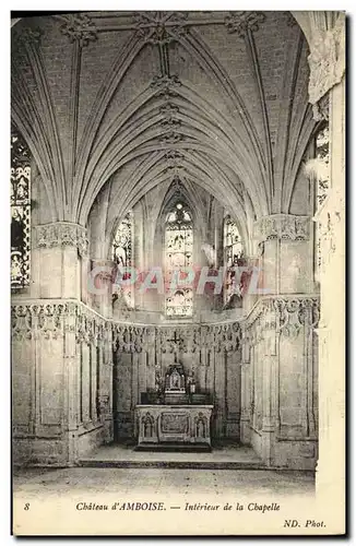 Cartes postales Amboise Interieur de la Chapelle Chaetau