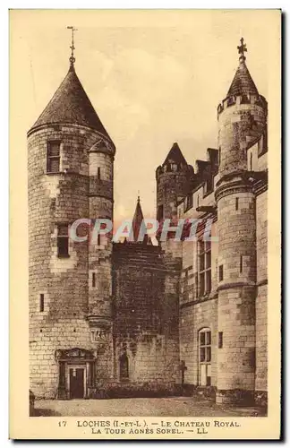 Ansichtskarte AK Environs De Loches Le Chateau Royal La Tour Agnes Sorel