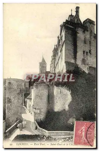 Ansichtskarte AK Loches Porte Fort Saint Ours et le chateau
