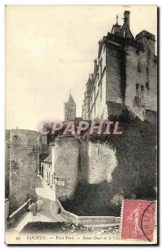 Cartes postales Loches Porte Fort Saint Ours et le chateau