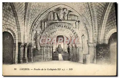 Ansichtskarte AK Loches Porche de la Collegiale