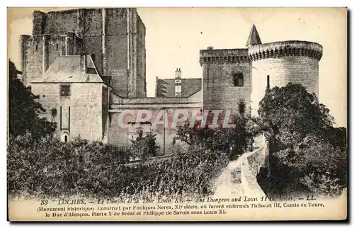 Cartes postales Loches Le Donjon et la Tour Louis XI