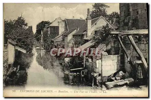 Cartes postales Environs de Loches De Beaulieu Une Vue Sur L Indre