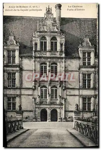 Ansichtskarte AK Azay le Rideau Detail de la Facade Principale Le chateau Porte d entree