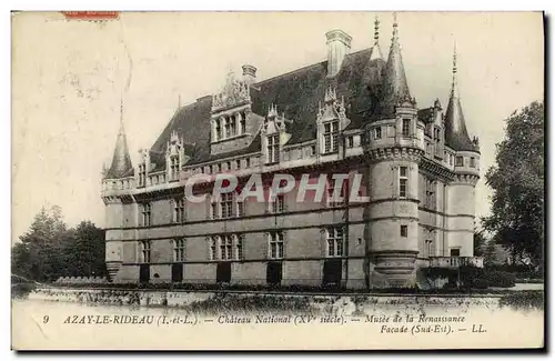 Cartes postales Azay le Rideau Chateau National