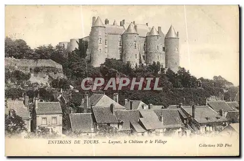 Cartes postales Environs de Tours Luynes Le Chateau le Village