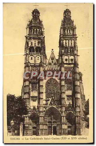 Cartes postales Tours La Cathedrale Saint Gatien