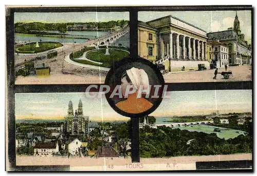 Cartes postales Tours Folklore Coiffe