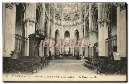 Ansichtskarte AK Tours Interieur de la Cathedrale Saint Gatien Le choeur