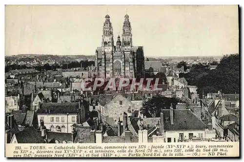 Cartes postales Tours Cathedrale Saint Gatien