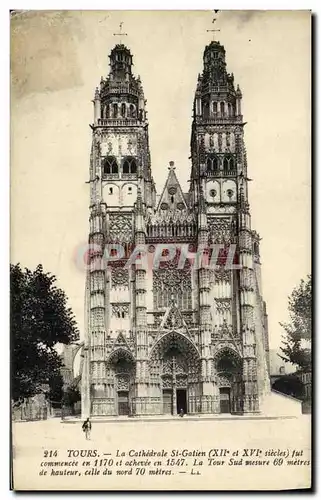 Cartes postales Tours La Cathedrale St Gatien