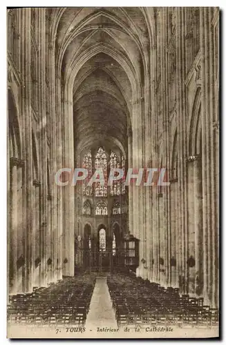 Ansichtskarte AK Tours Interieur de la Cathedrale