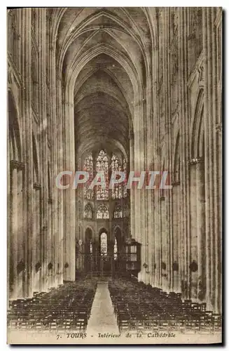 Cartes postales Tours Interieur de la Cathedrale